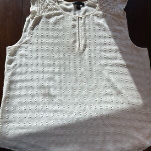 J. Crew White Sleeveless Blouse